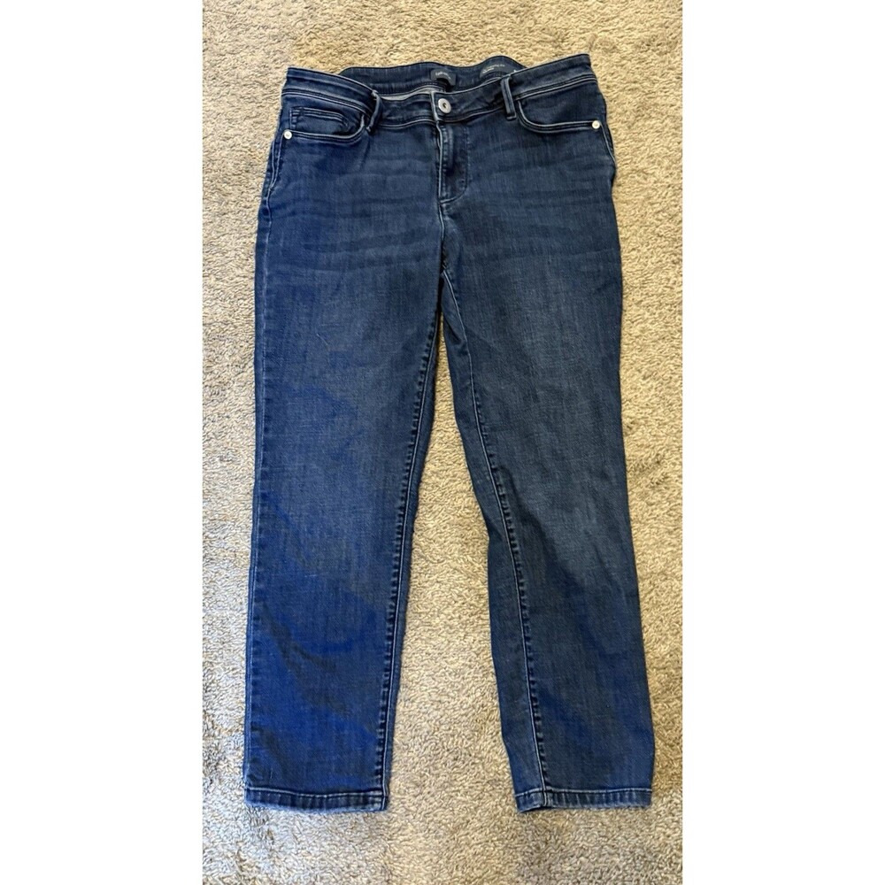 J Jill Women’s Size 12P 12 Petite Slim Ankle Denim Jeans Straight Leg GUC